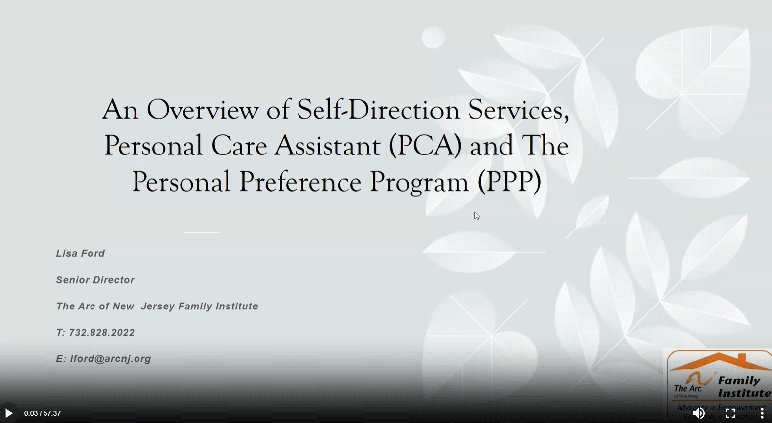 6/18/24 An Overview of Self Direction Services, Personal Care Assistant (PCA) and the Personal Preference Program (PPP) - Slides