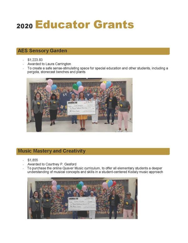 Anahuac ISD Education Foundation Who We Are Our Partners