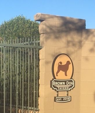 RB27629- Carved 2.5-D  HDU Wall Sign for Brown Dog Tavern