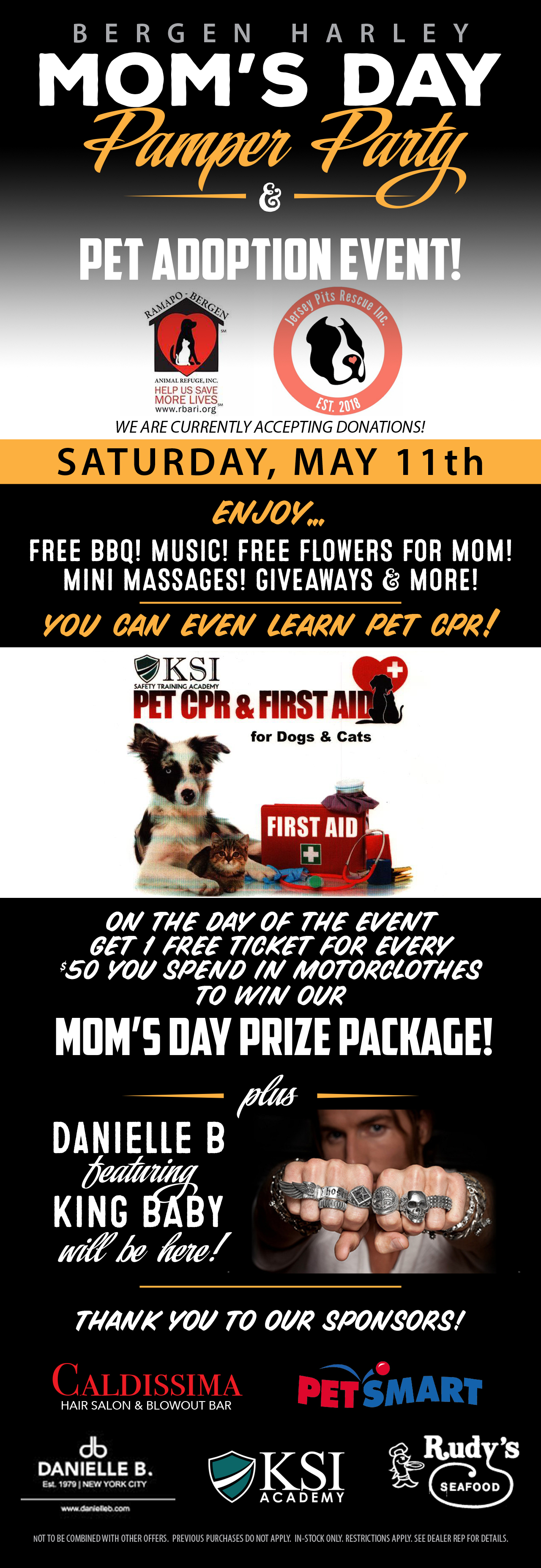 Bergen Harley Mom's Day Pamper Party & Pet Adoption Event!