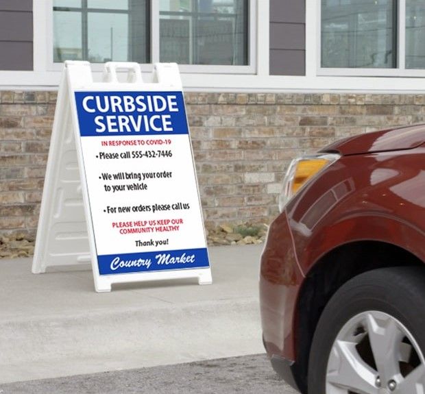 Curbside Service Signage