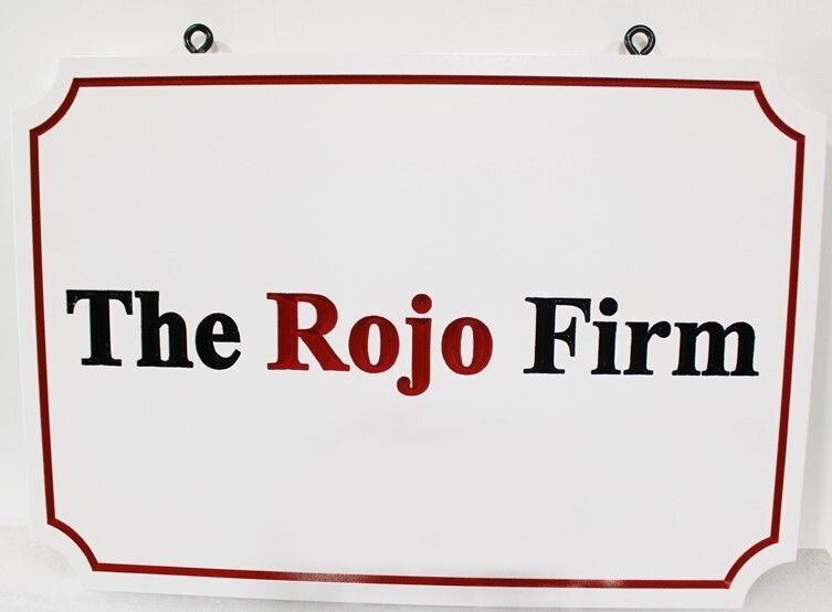 SA28876 - Carved Sign for "The Rojo Firm"