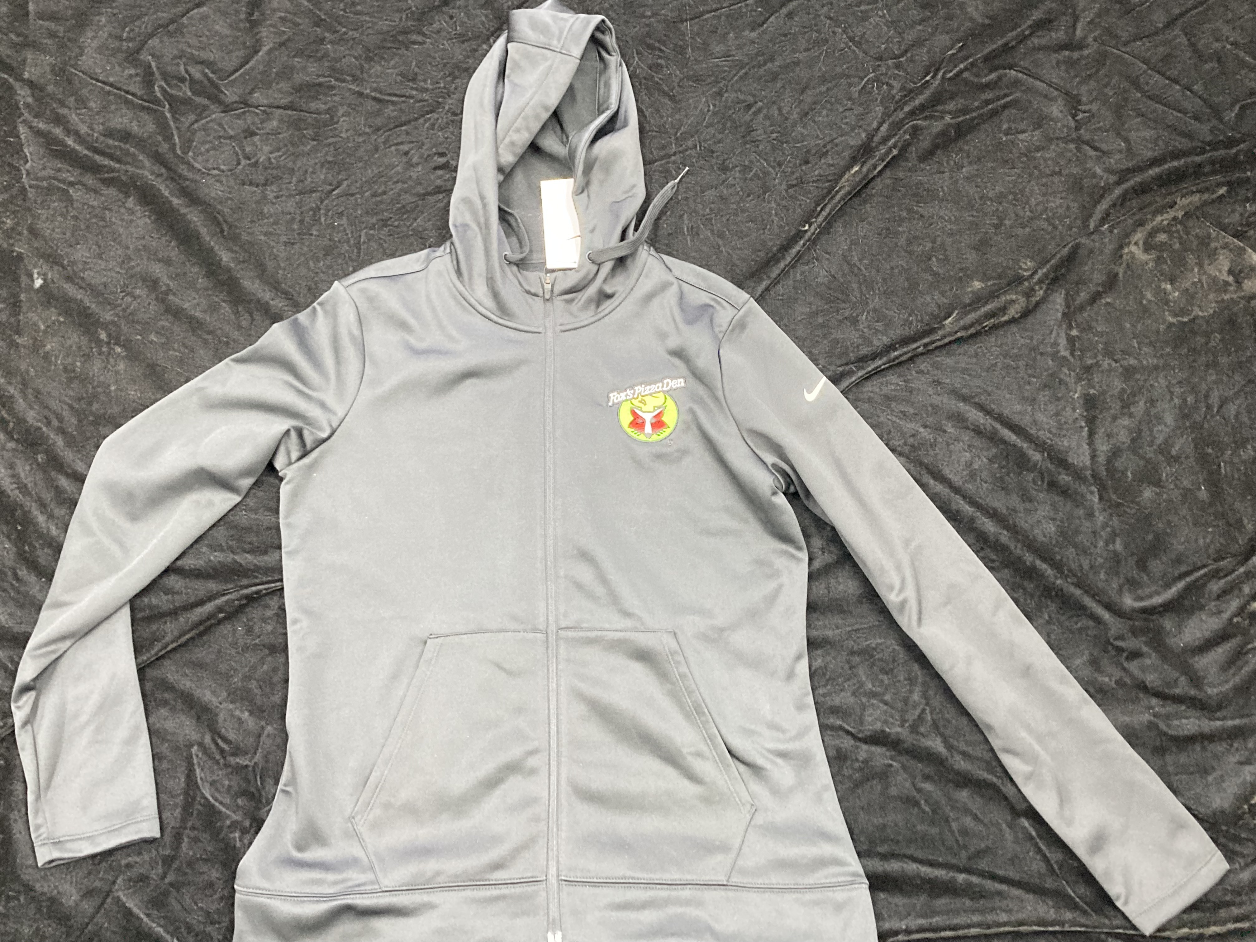 SALE Fox's Logo - LADIES Medium Black Nike Full-Zip Hoodie