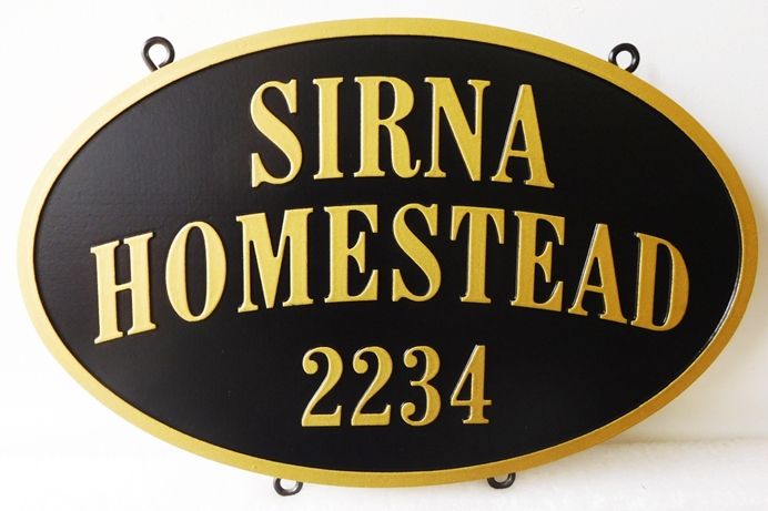 I18836 - Carved  Property Name Sign "Sirna Homestead""