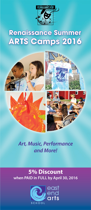 Summer Arts Camps for Kids: July & August 2016 (posted April 5, 2016)
