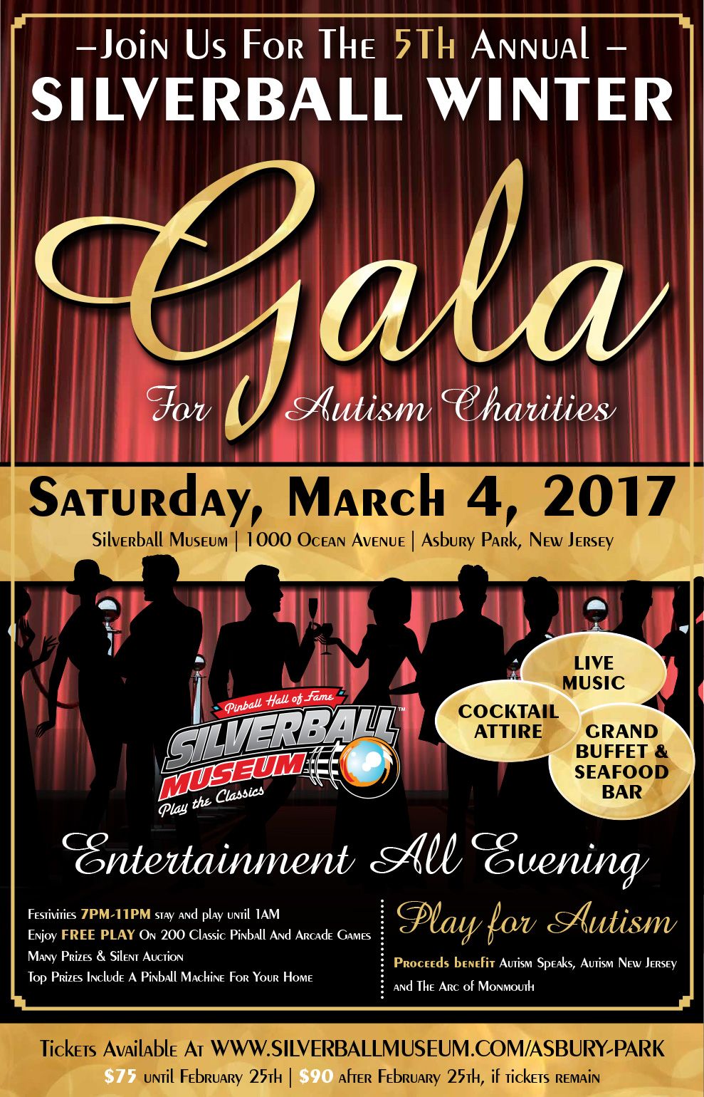 The Fifth Annual Silverball Gala Will Benefit Three Autism Charities