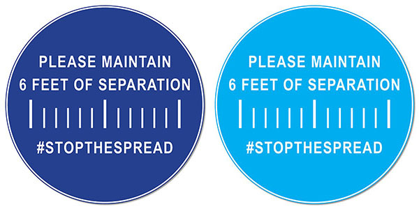 09 - Floor Decal - Please Maintain 6 Feet of Separation