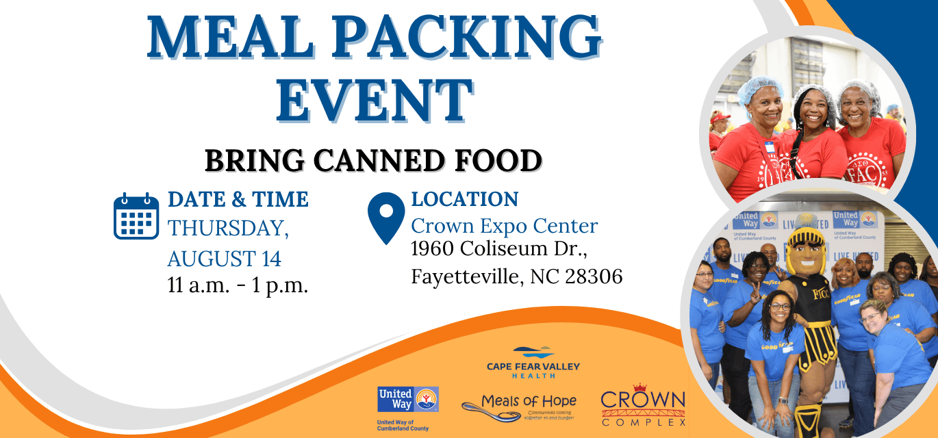 Annual Meal Packing Event Flyer, Crown Complex