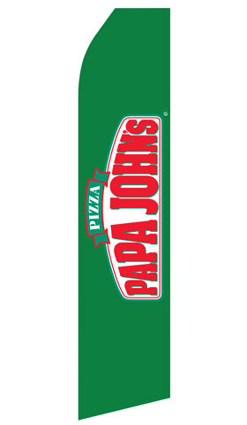 Papa John's Pizza Logo Econo Stock Flag