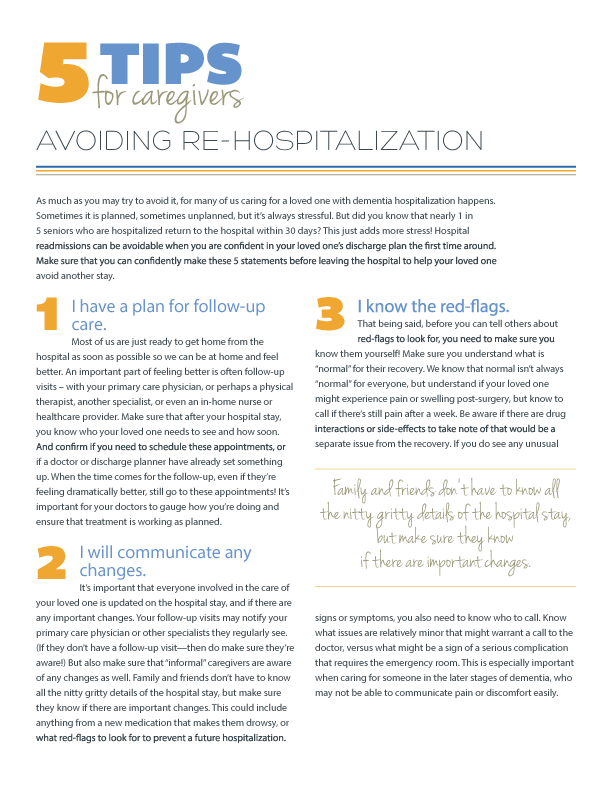 5 Tips for Avoiding Re-Hospitalization