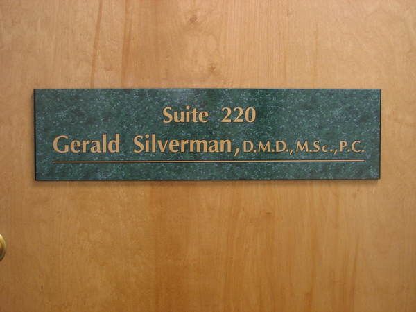 Interior Hallway, Office / Suite Door Sign, Metallic Gold Vinyl Lettering On Vinyl Covered Interchangeable Panel
