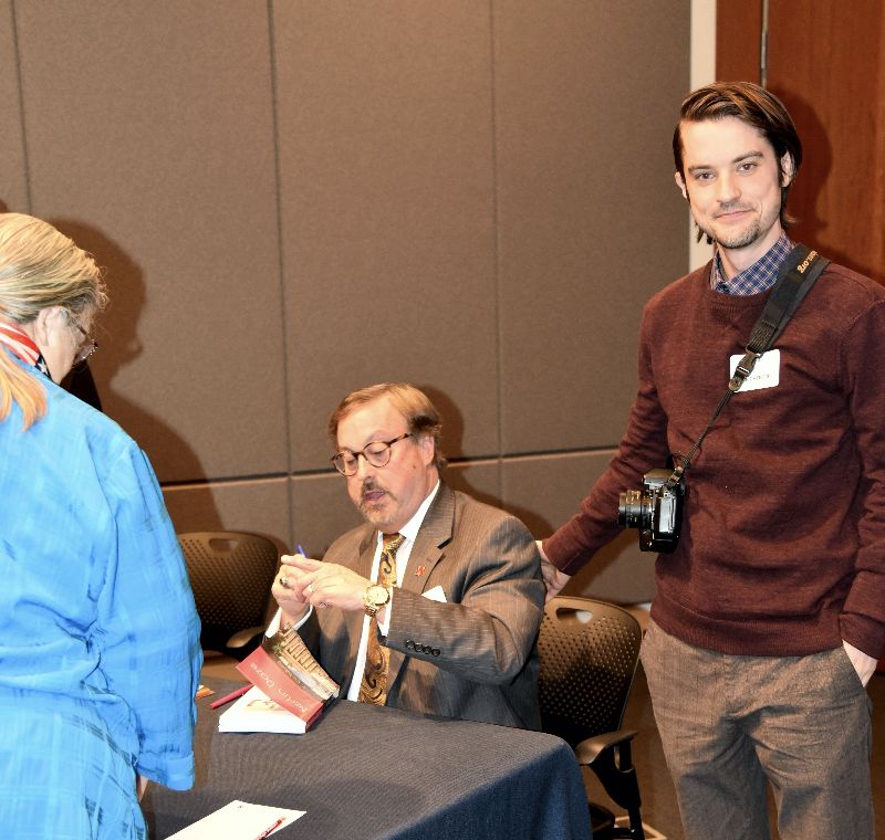 Mr. Estberg busy signing books at 2019 NCMF Spring Program. Rick's son Bob Estberg is nearby with his camera. It was a family affair!