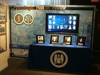 NSA Cryptologic Hall of Honor Display at the National Cryptologic Museum