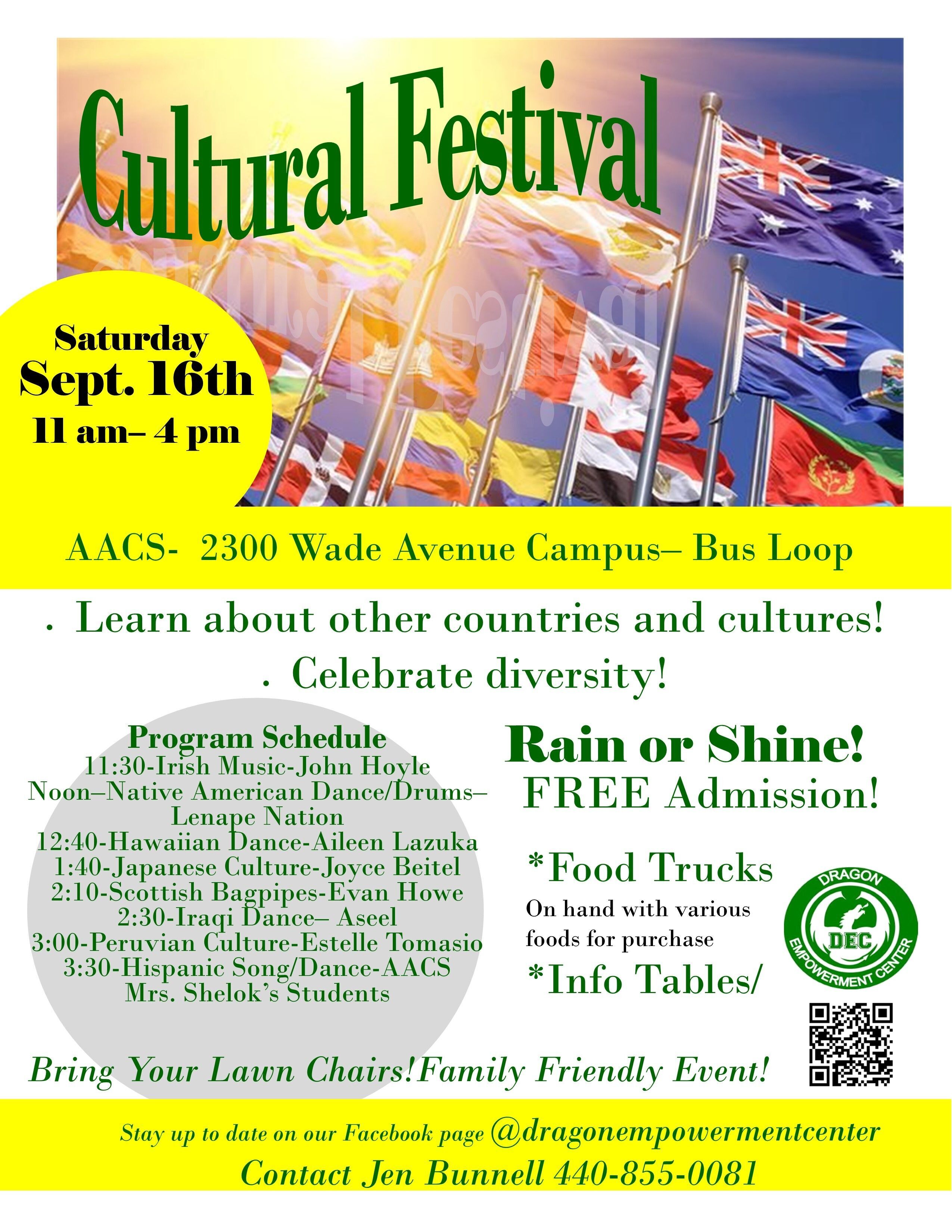 Cultural Festival- This Weekend!