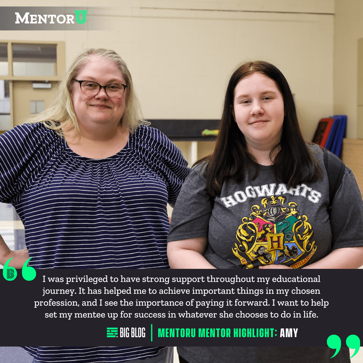 MentorU Mentor Amy & Mentee