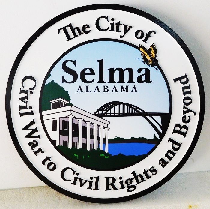 CB5220 - Seal of the City of Selma, Alabama, Two-level and Engraved Relief  