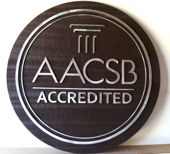 WP5300 _AACSB Seal, 2.5-D Dark Stained Cedar with Aluminum Cladding