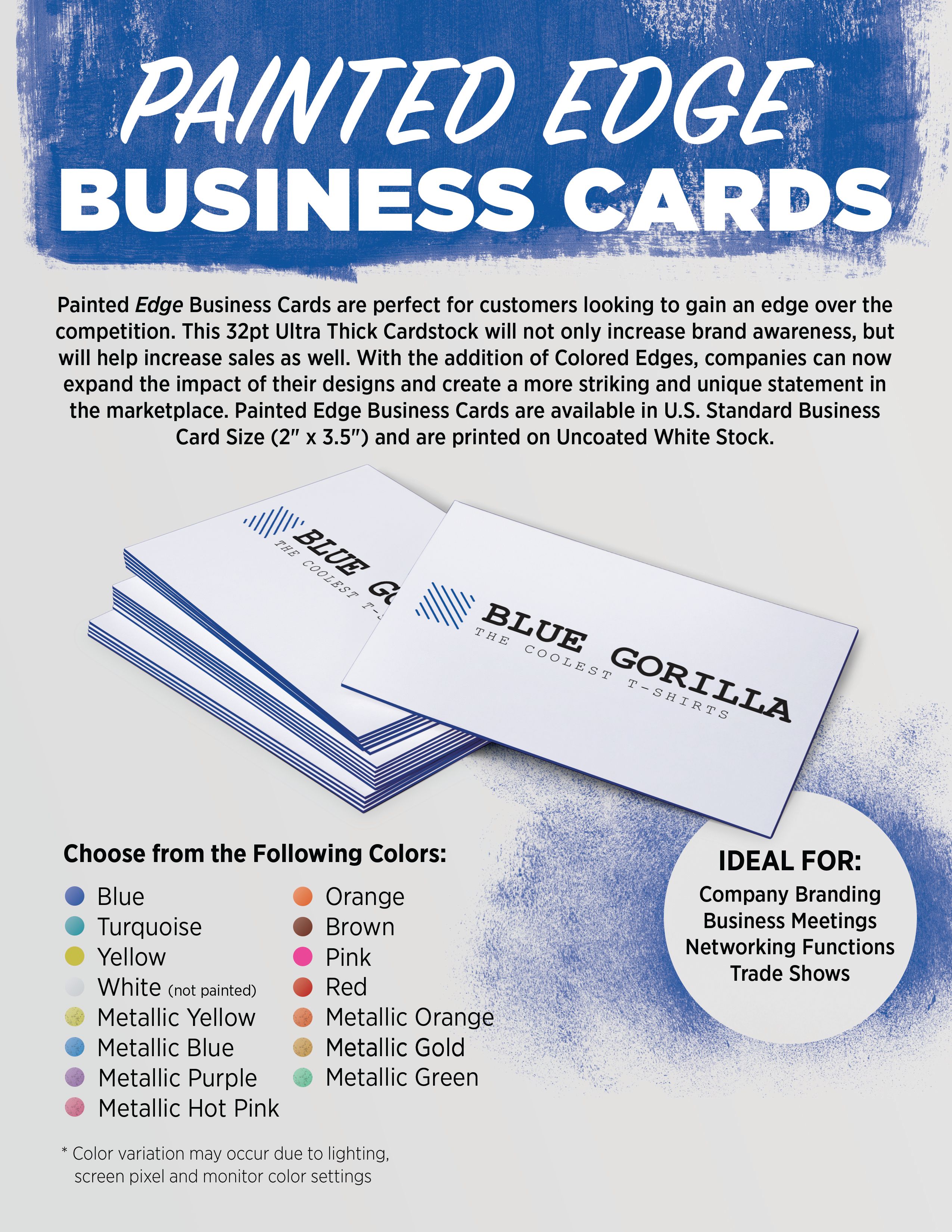 Edge Color Painted Business Cards