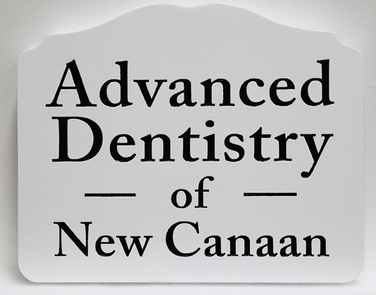 BA11614 - Engraved HDU  Office Sign for  "Advanced Dentistry of New Canaan"" 