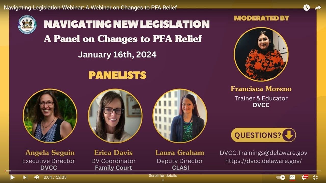 Navigating New Legislation: A Panel on Changes to PFA Relief