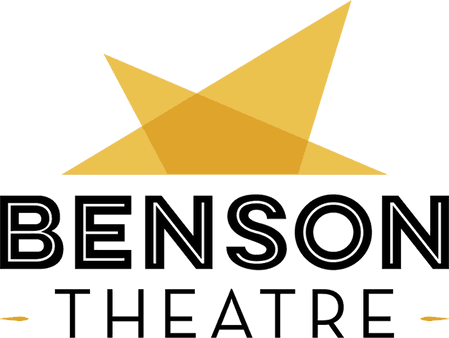 logo: two golden rays cross over each other above black text "Benson Theatre"