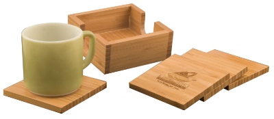 Genuine Bamboo Coaster Set