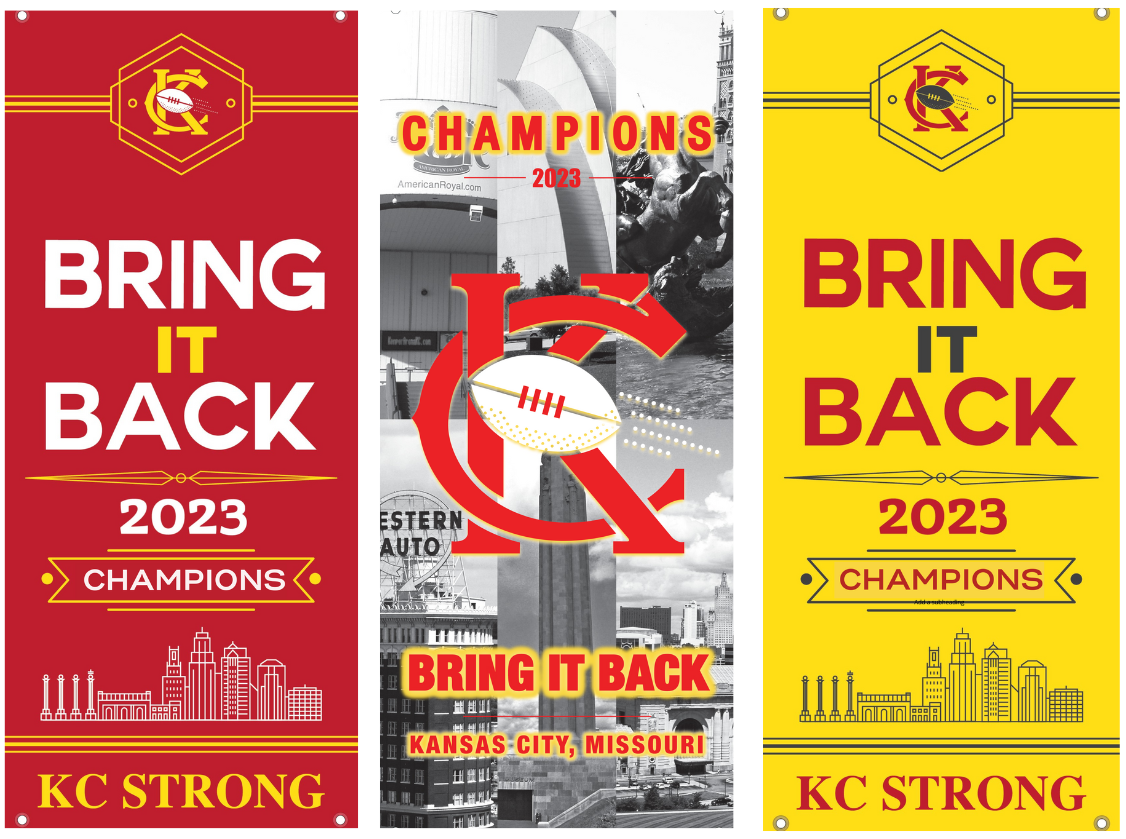 Kansas City Chiefs Super Bowl Champions Double Up Sticker