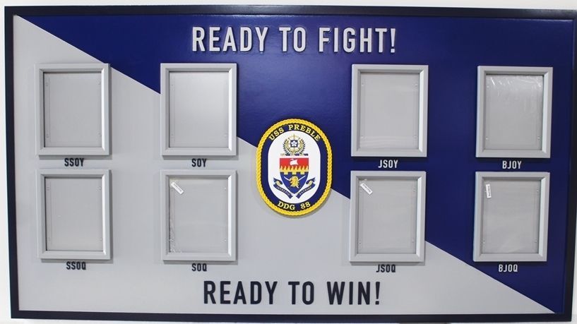 SB1158 - Award Board for the USS Preble, DDG88, Guided Missile Destroyer 