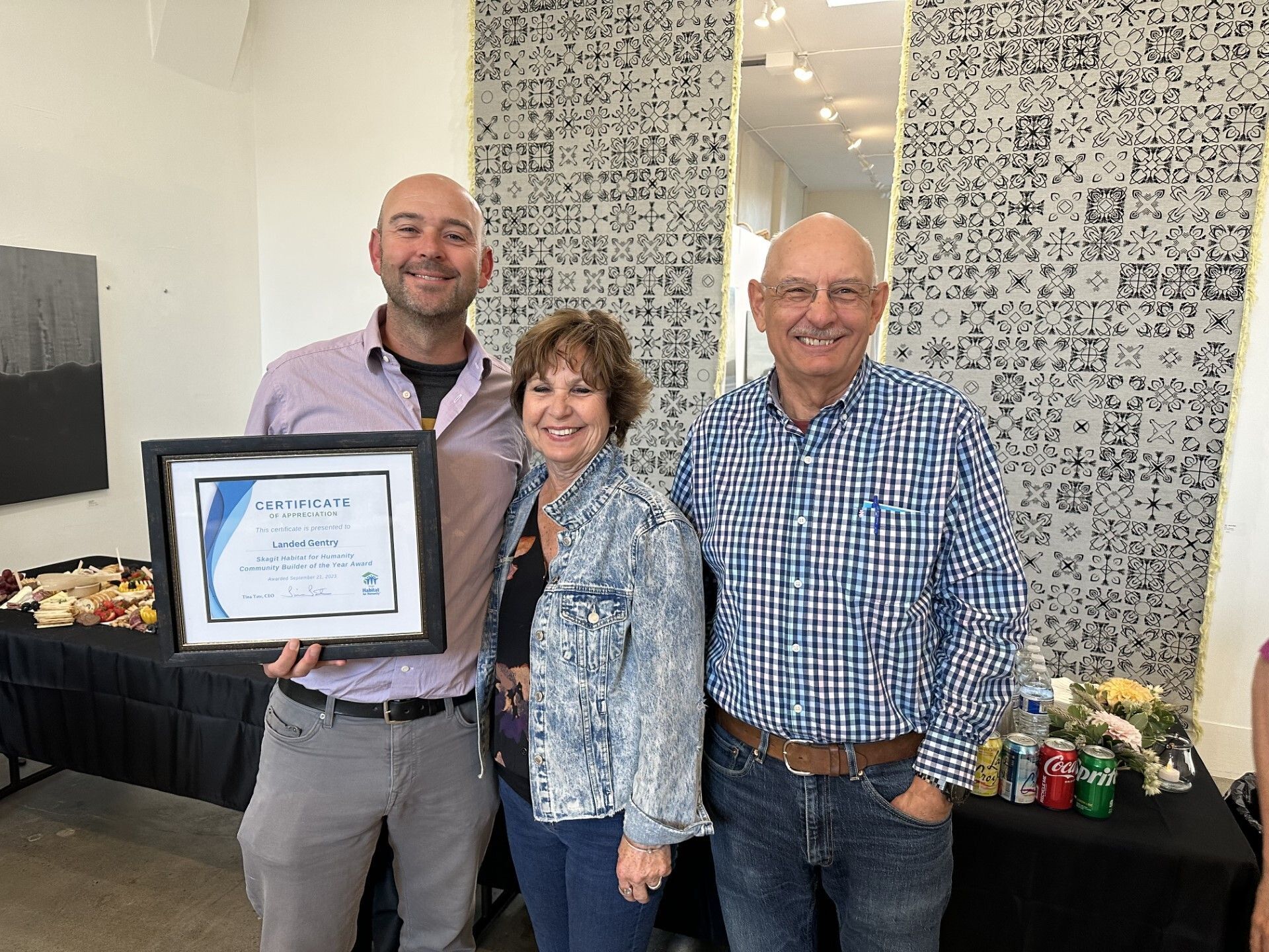 The Gentry Family posed with the 2023 "Community Builder of the Year" Award.