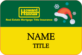 NO BLING CHRISTMAS NAME BADGE