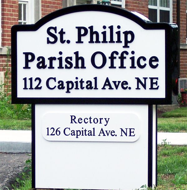 CNC CARVED, CAPPED, & SKIRTED SIGN