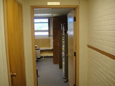 Probation office hallway.