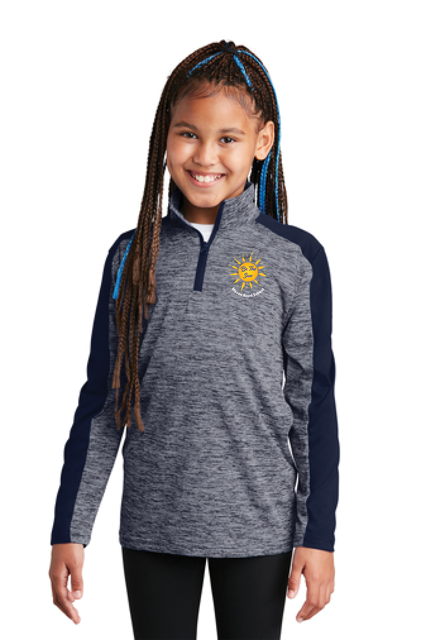 Sport-Tek ® Youth PosiCharge ® Electric Heather Colorblock 1/4-Zip Pullover