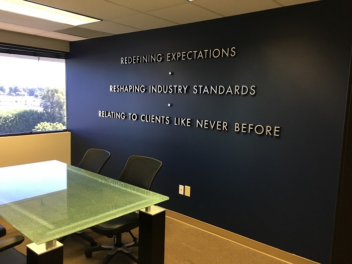 Office lobby signs | wall logo signs | Buena Park, Orange County