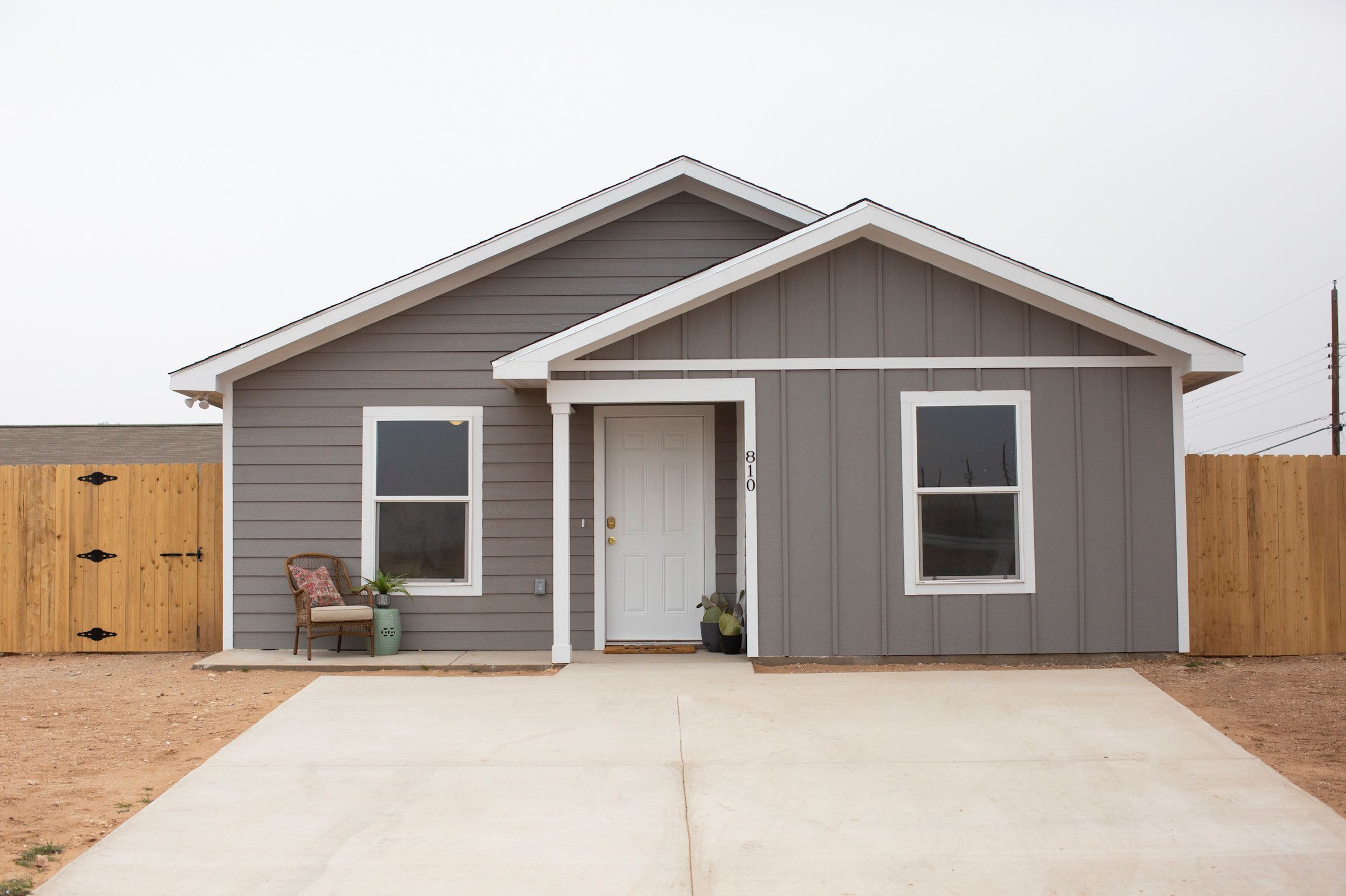 People Under a Habitat Roof in West Texas