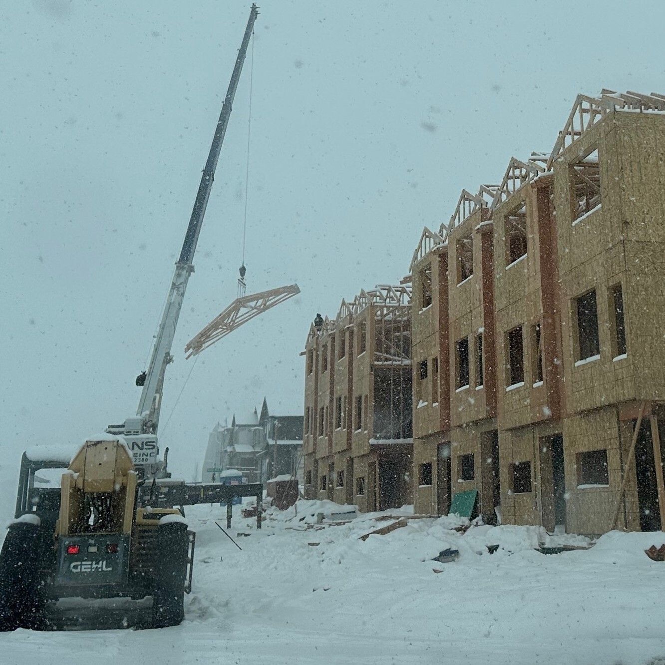 Construction progress on Habitat's 10-unit townhouse