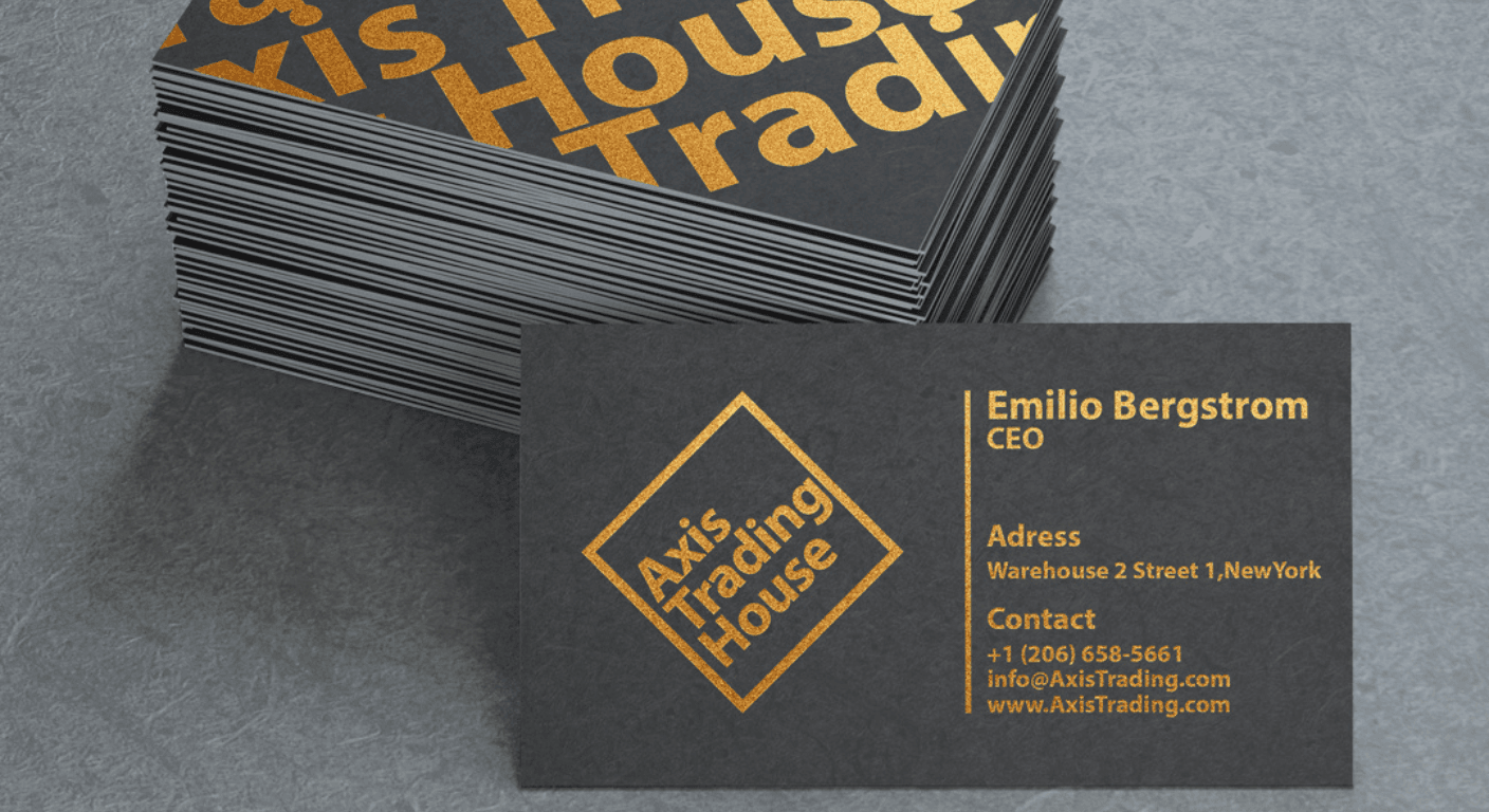 Red-accented business card designs with matte and glossy finishes by a Bellevue printing company.