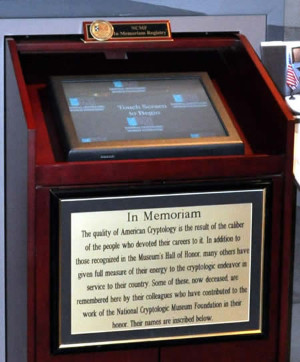 In Memoriam Registry kiosk