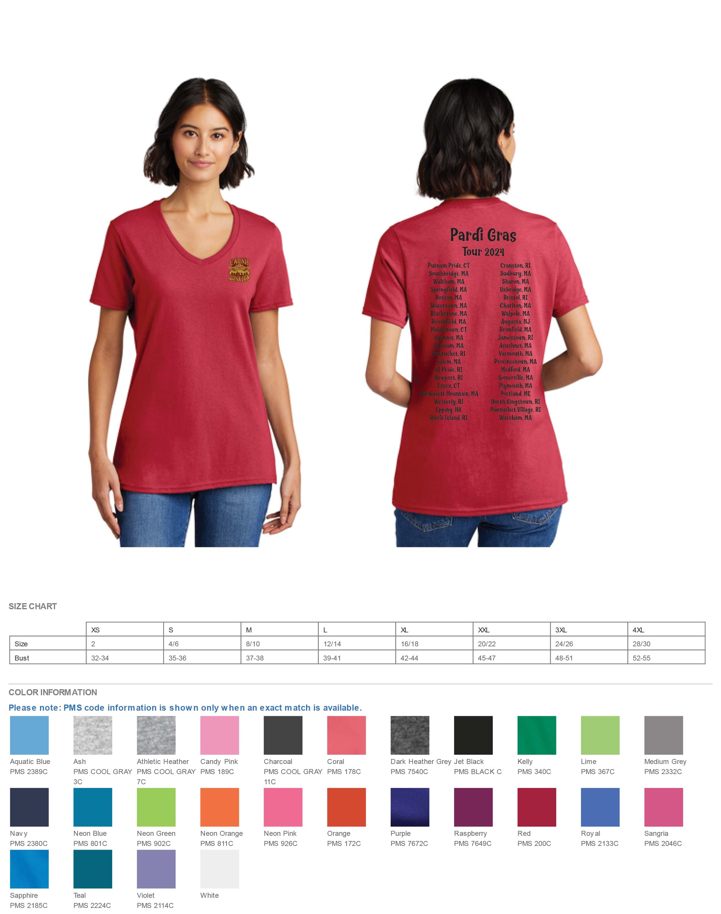 Port & Company® Ladies Core Cotton V-Neck Tee