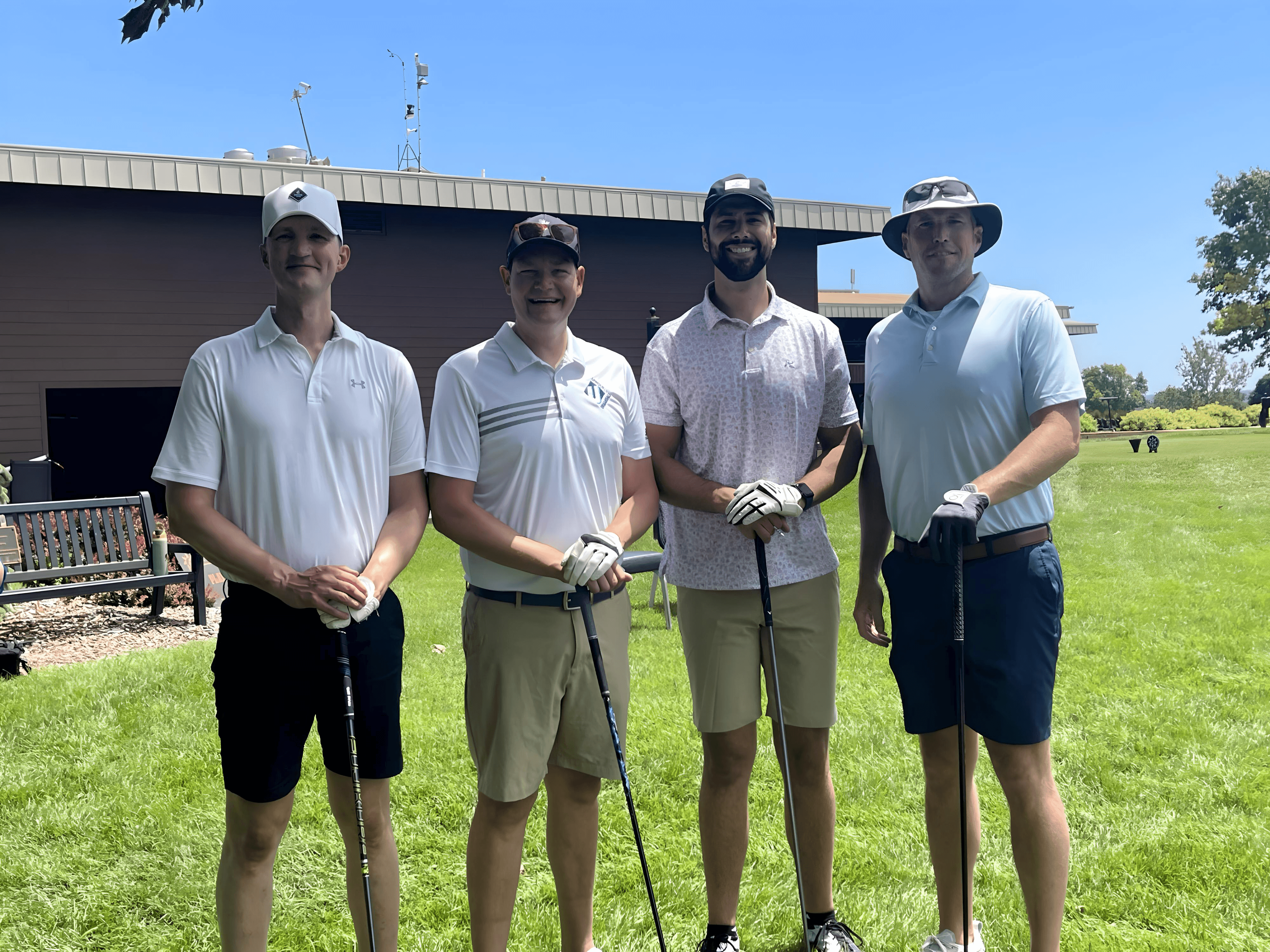 golfers at a tournament