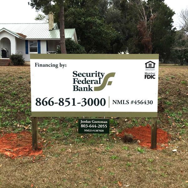 Security Federal Bank Construction Site Sign