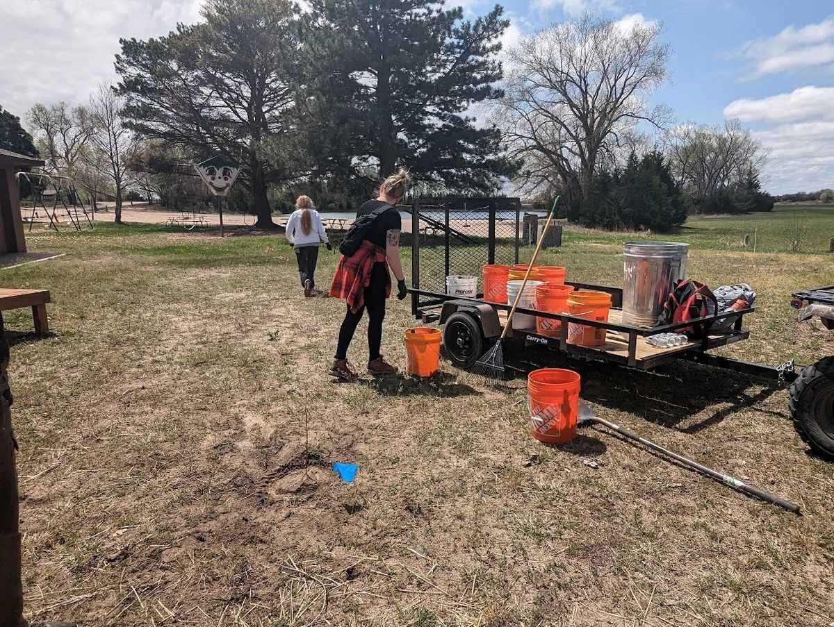 Planting trees at Bader Park