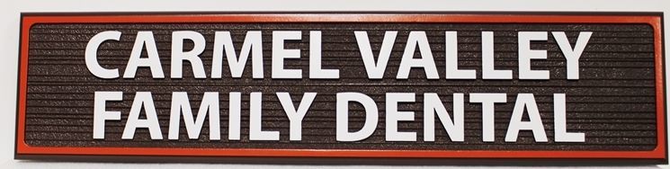 BA11668 -  Carved HDU  Office sign for "Carmel Valley Dental" 