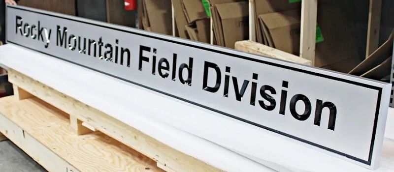S28184 - Carved 2-D HDU Sign for "Rocky Mountain Field Division"