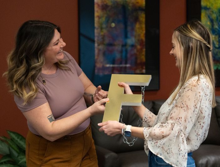 Megan S Giving an F to Bridget A