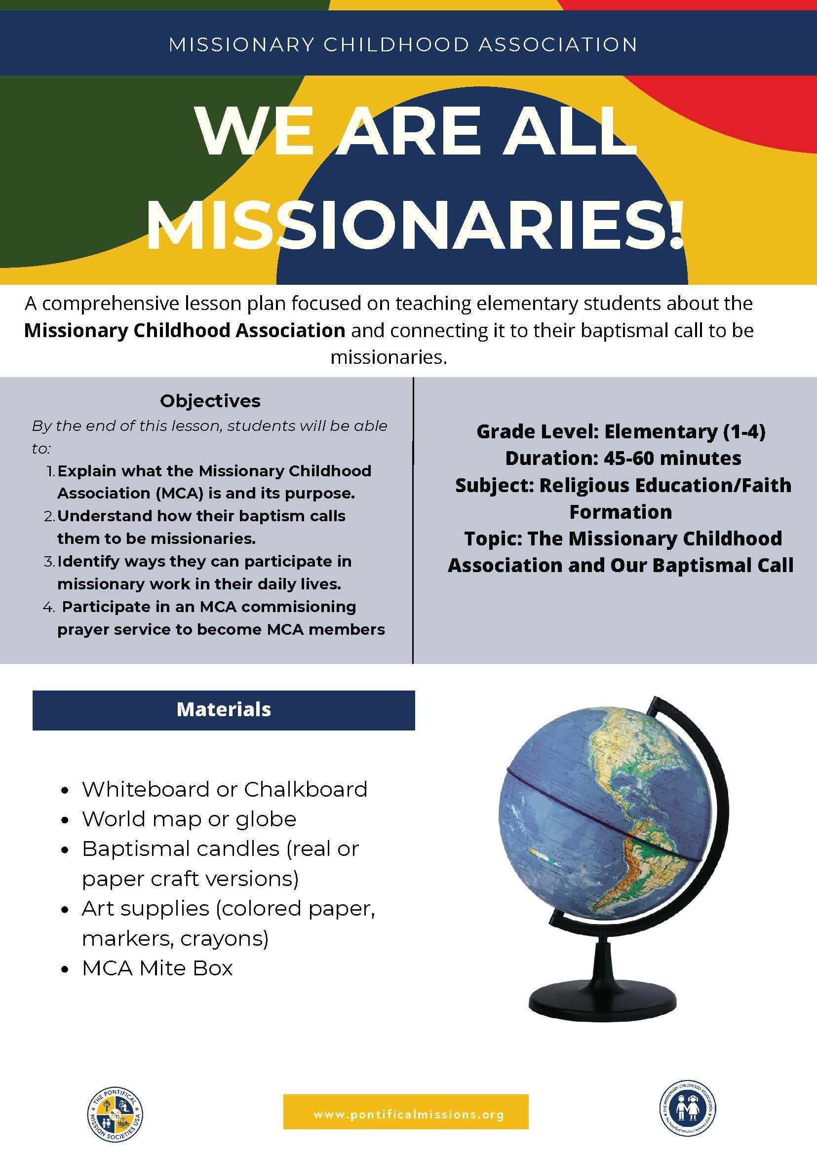 Missionary Childhood Introduction Lesson Plan