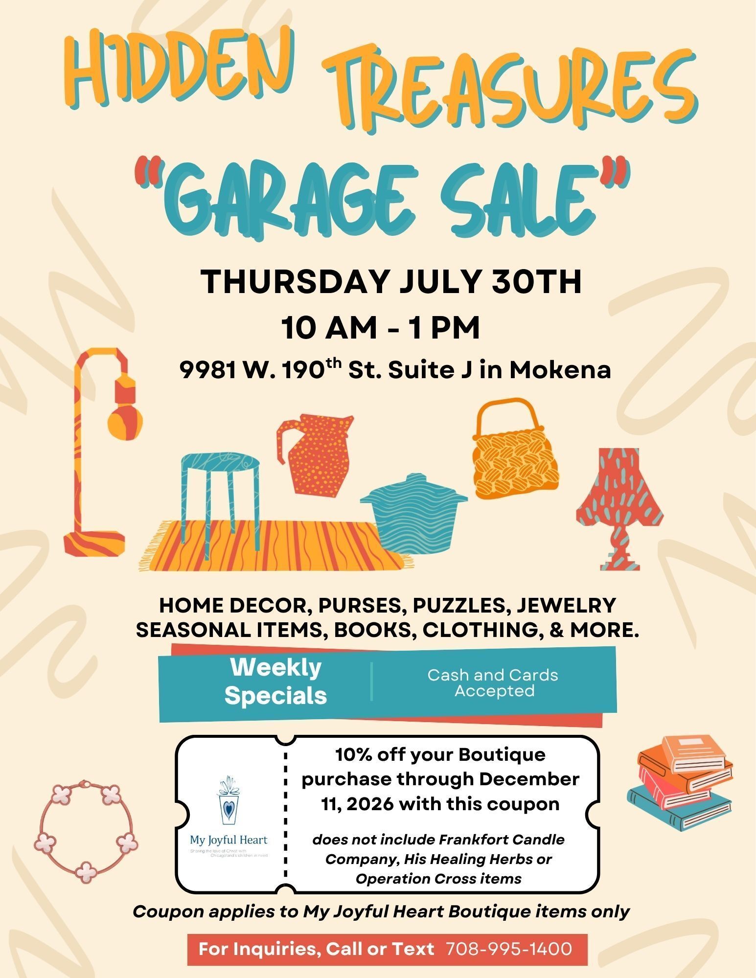 Hidden Treasures Garage Sale