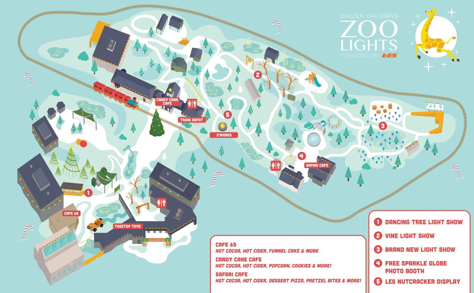 Zoo Lights Map Events Lincoln Children's Zoo