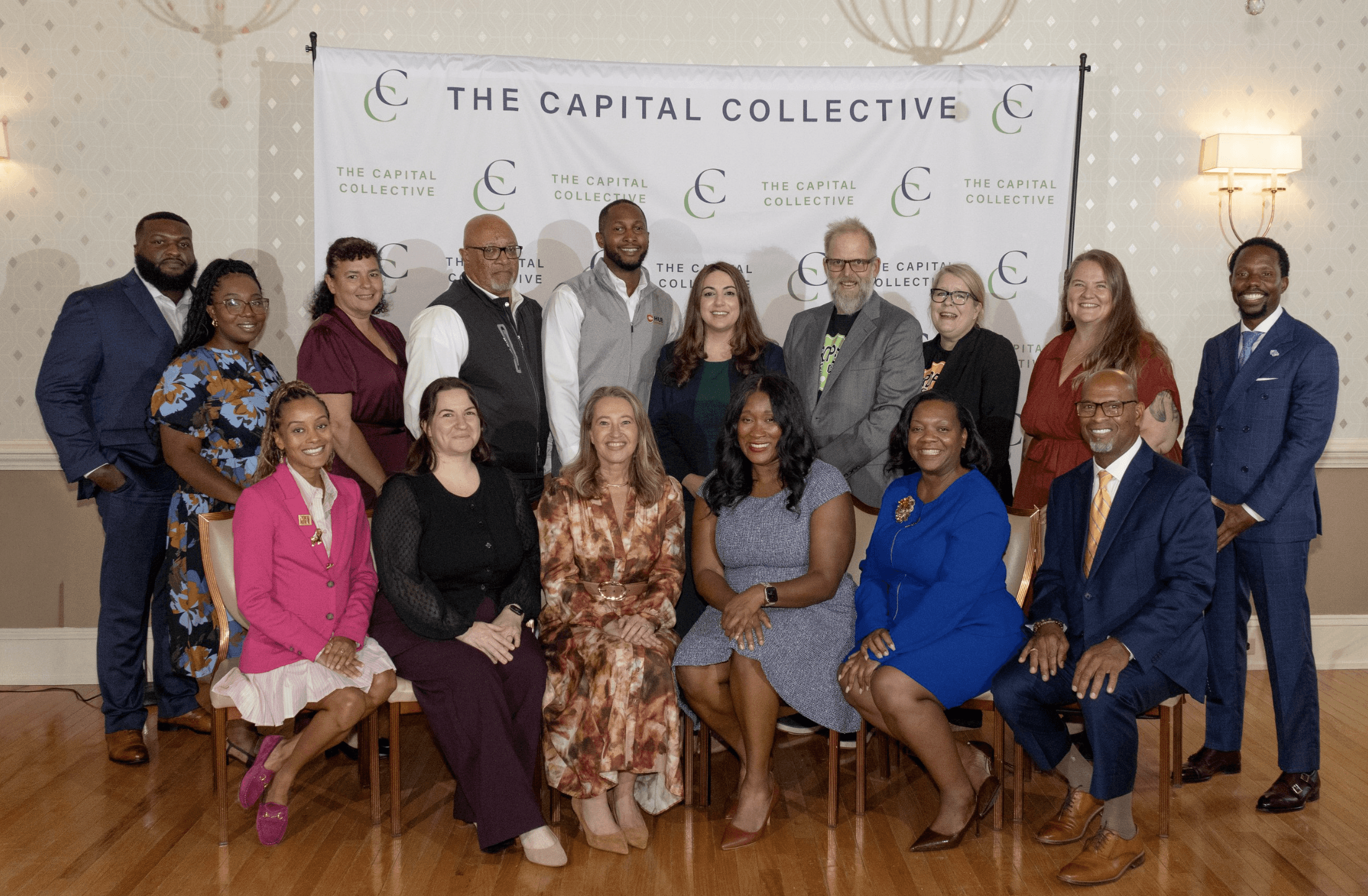 Women working at a whiteboard