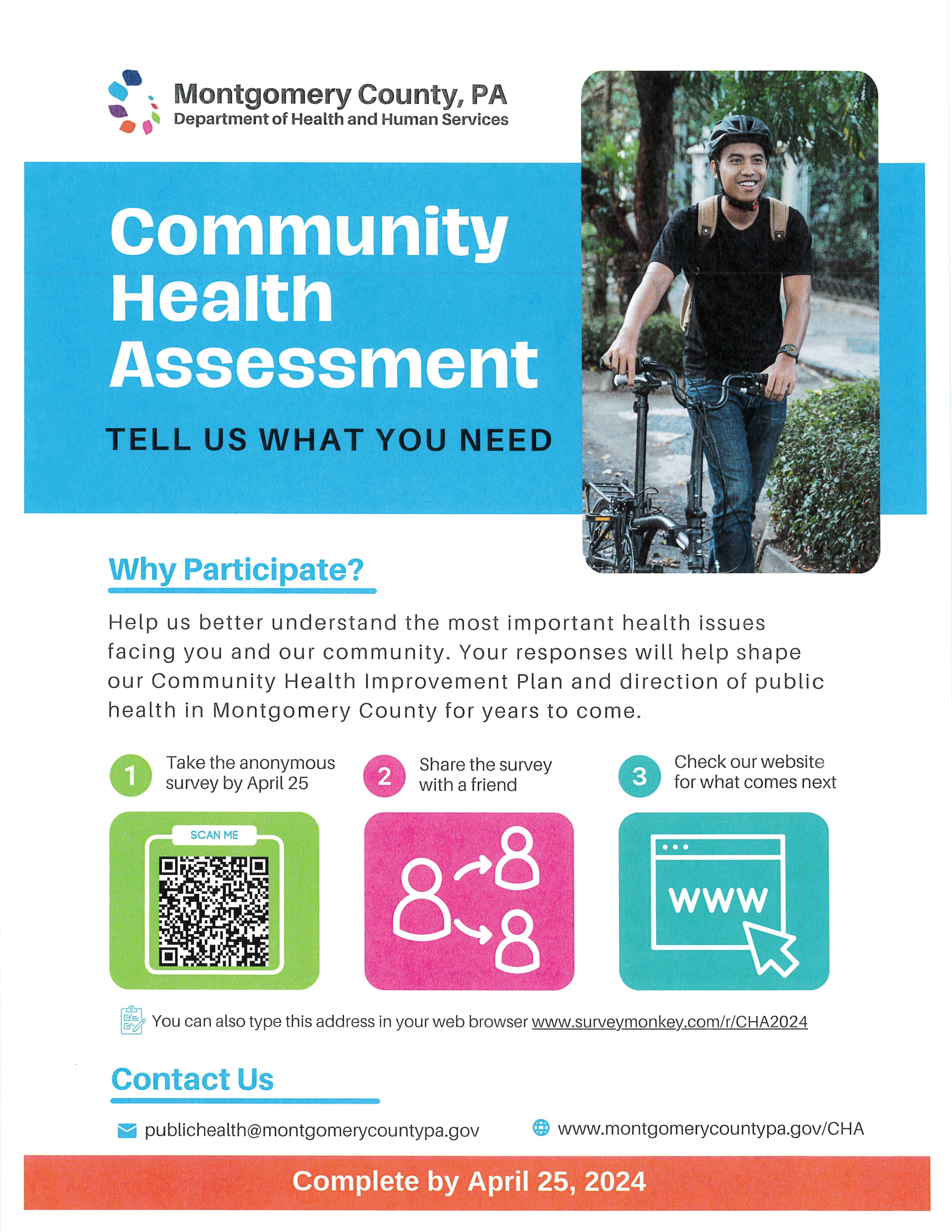 Help Montgomery County, PA better understand our community's health needs!